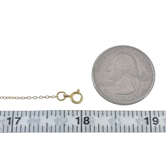 Vintage Sterling Silver 925 Gold Tone Cable Chain Necklace 18" - Picture 3 of 3